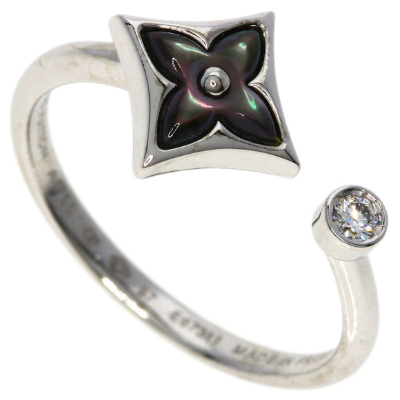LOUIS VUITTON Bergster Blossom Ring 18K White Gold US Size 8 #57 - Picture 1 of 10